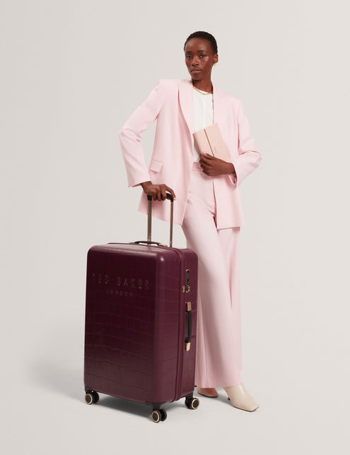 Ted Baker Croc Texture 4-Wheel Hard Shell Large Suitcase