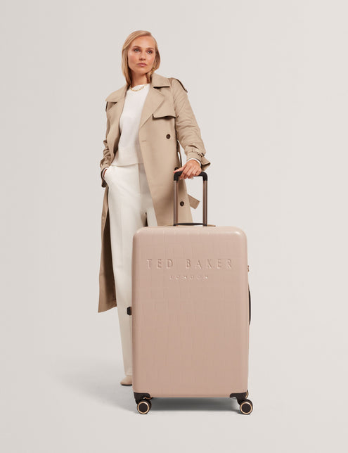 Ted Baker Croc Texture 4-Wheel Hard Shell Large Suitcase