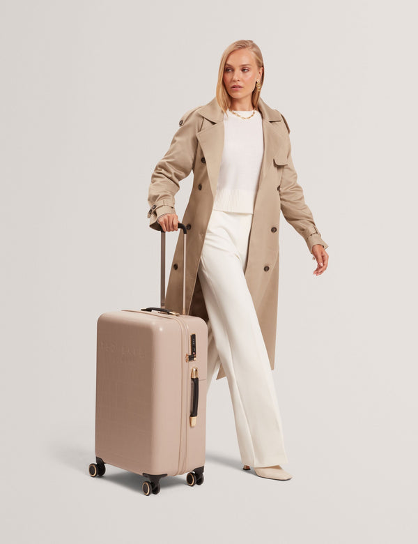 Ted Baker Croc Texture 4-Wheel Hard Shell Medium Suitcase