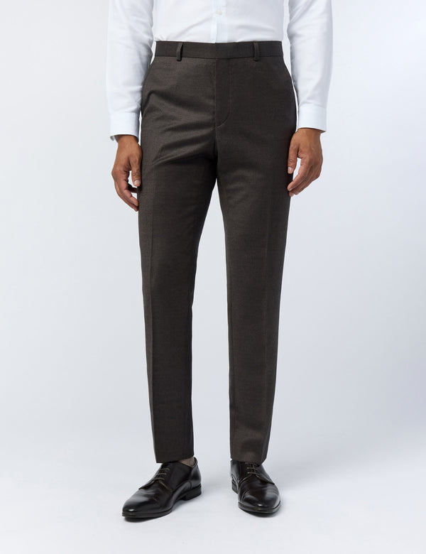 Ted Baker Flannel Wool-Rich Slim Suit Trousers