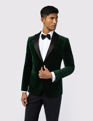 Ted Baker Green Velvet Slim Fit Evening Jacket