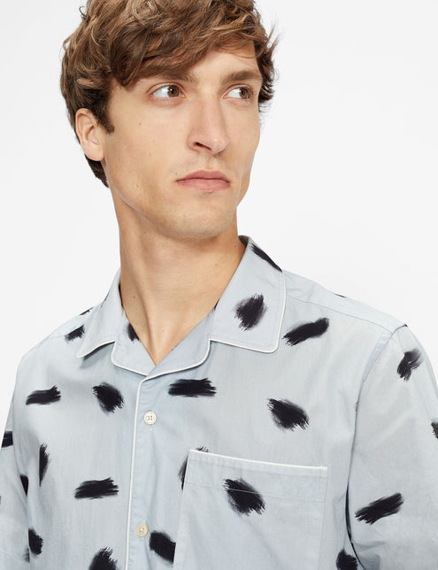 PRINTED SHIRT | LT-BLUE