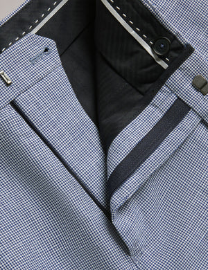 SLIM PUPPYTOOTH TROUSERS | BLUE