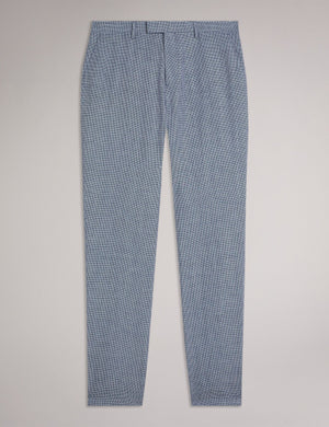 SLIM PUPPYTOOTH TROUSERS | BLUE