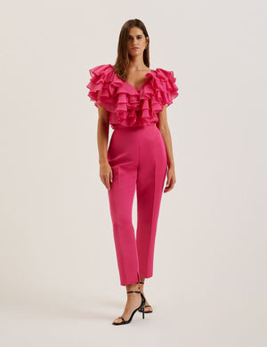 Ted Baker Satin Tailored Slim Leg Trousers
