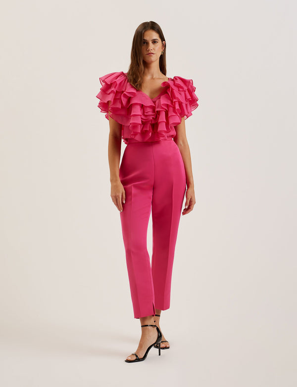 Ted Baker Satin Tailored Slim Leg Trousers