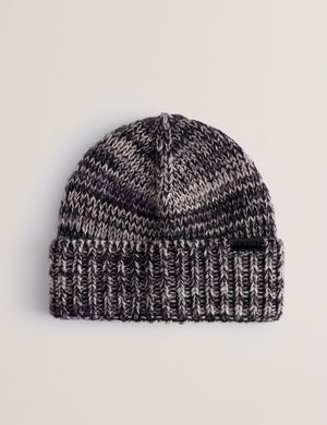 Ted Baker Marl Knit Turn Up Beanie Hat