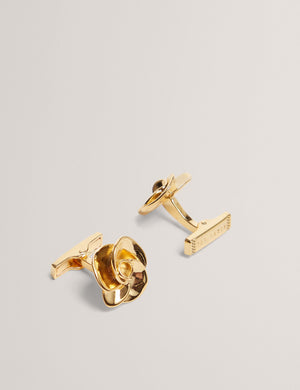 Ted Baker Shaped 3D Rose Metal Cufflinks