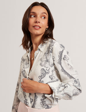 Ted Baker Nottingham Lace Print Longline Shirt