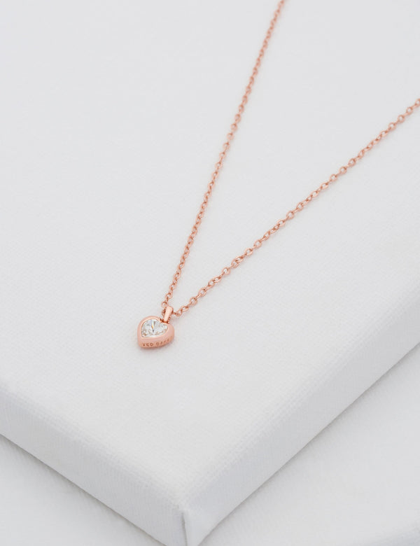 Ted Baker Solitaire Crystal Heart Pendant Necklace
