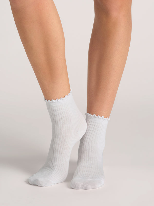 RUFFLE ANKLET | MID-GREY
