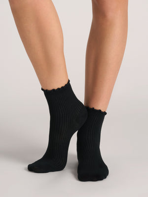 RUFFLE ANKLET | MID-GREY