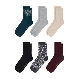 6PK NON TERRY CREW | DARK GREEN