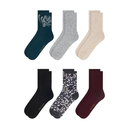 6PK NON TERRY CREW | DARK GREEN