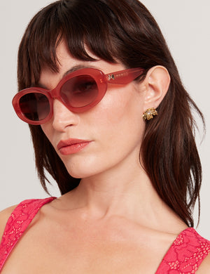 Ted Baker Chunky Oval Bow Detail Sunglasses