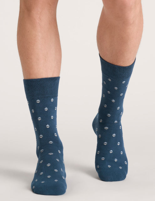 CREW GEOMETRIC STRIPE | MID GREY