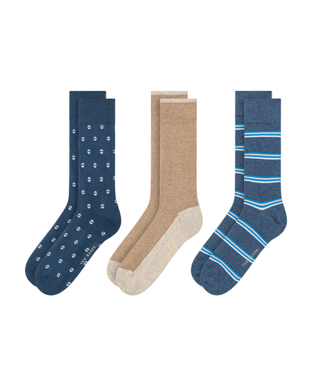 CREW GEOMETRIC STRIPE | MID GREY