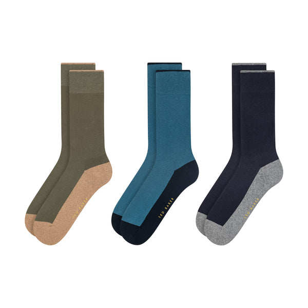 3 PK MENS 1/2 TERRY CREW | GREEN