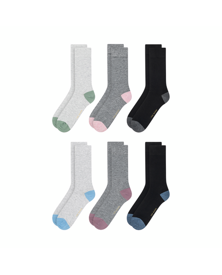 CREW SOCK CONTRAST TOE | BLACK