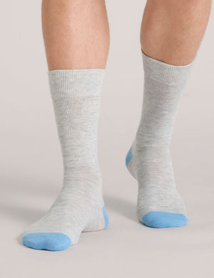 CREW SOCK CONTRAST TOE | BLACK