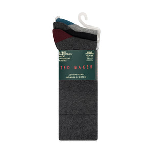 3 PK MENS NON TERRY CREW | DARK GREY