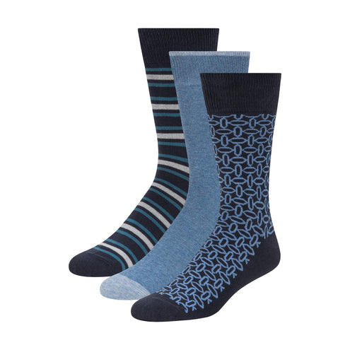 IMPRIMÉ MULTICOLORE RAS-DE-COU | BLEU