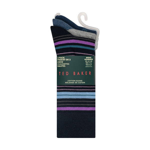 CREW MIXED PRINT | BLAU