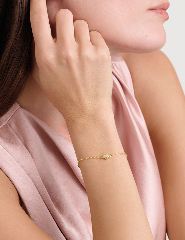 Ted Baker Solid Mini Heart Chain Bracelet
