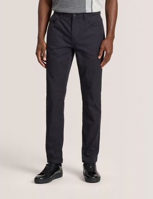 COMPACT HERRINGBONE TROUSERS | BLACK