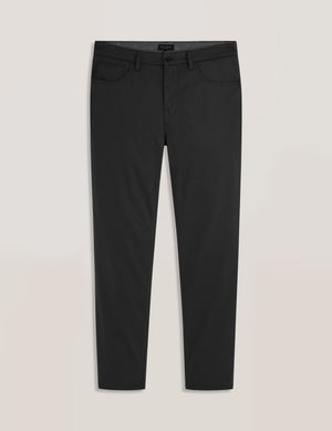 COMPACT HERRINGBONE TROUSERS | BLACK