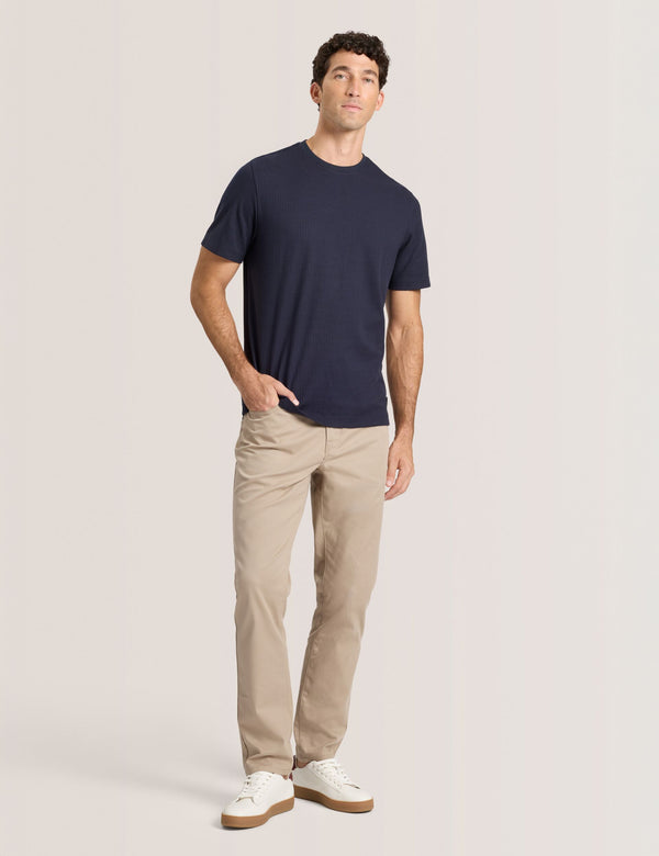 COMPACT HERRINGBONE TROUSERS | CROCKERY