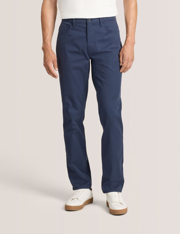 COMPACT HERRINGBONE TROUSERS | BLUE NIGHTS