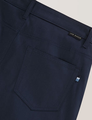 COMPACT HERRINGBONE TROUSERS | BLUE NIGHTS