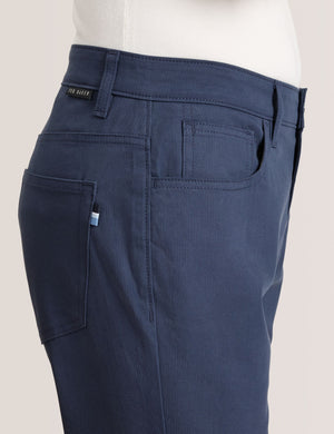 COMPACT HERRINGBONE TROUSERS | BLUE NIGHTS