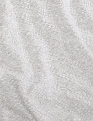 POPCORN STRIPE LONG SLEEVE POLO | GREY HEATHER