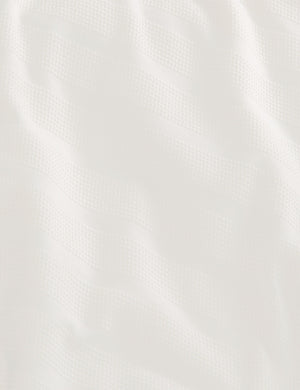 POPCORN STRIPE LONG SLEEVE POLO | EGRET