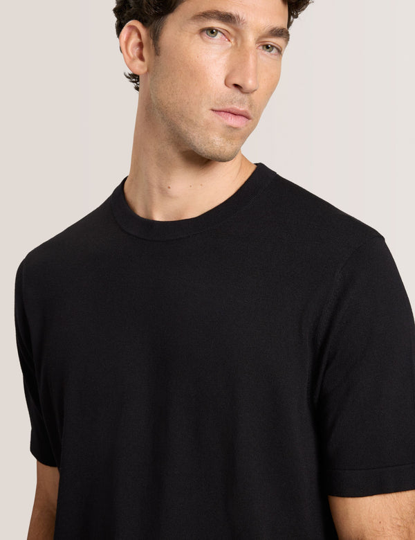 MODERN VISCOSE BLEND CREW | BLACK