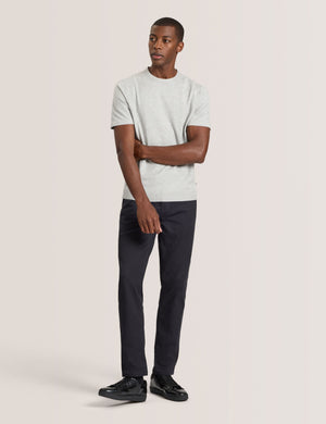 MODERN VISCOSE BLEND CREW | HIGH RISE GREY HEATHER