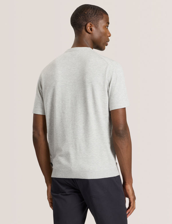 MODERN VISCOSE BLEND CREW | HIGH RISE GREY HEATHER