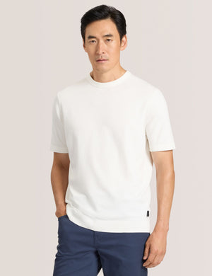 MODERN VISCOSE BLEND CREW | EGRET