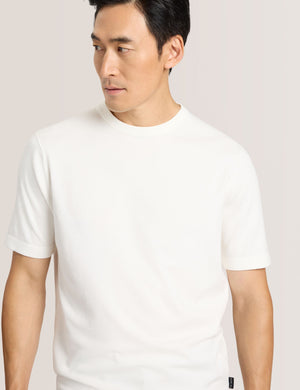 MODERN VISCOSE BLEND CREW | EGRET