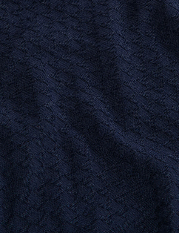 T STITCH LONG SLEEVE CREW NECK SWEATER | SKY CAPTAIN