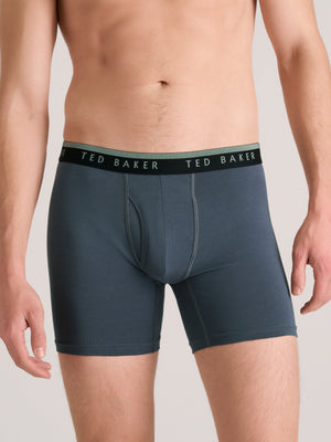4 PK Cotton Stretch Boxer Brief | GREEN-COMBO