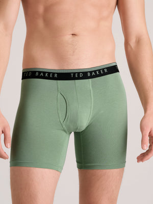 4 PK Cotton Stretch Boxer Brief | GREEN-COMBO