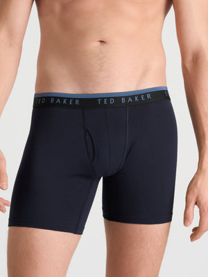 4 PK Cotton Stretch Boxer Brief | BLACK-TEAL