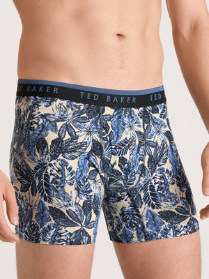 4 PK Cotton Stretch Boxer Brief | BLACK-TEAL