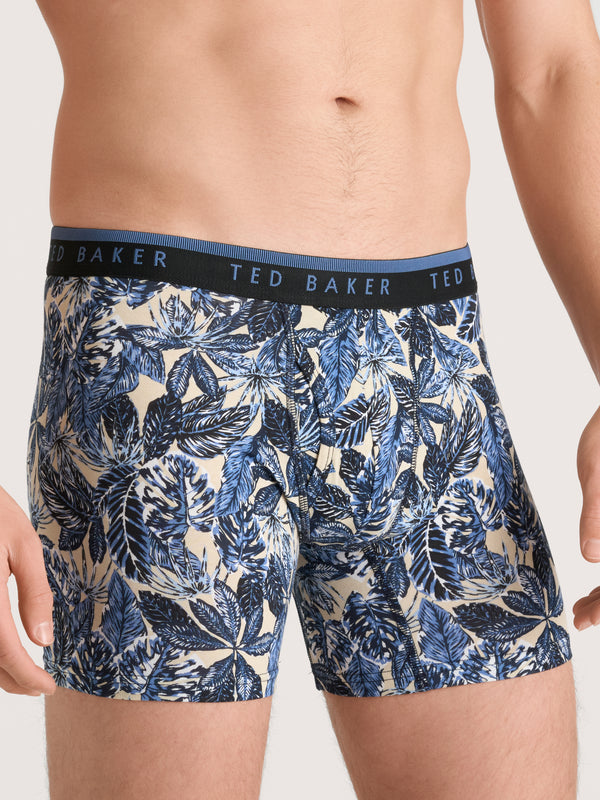 4 PK Cotton Stretch Boxer Brief | BLACK-TEAL