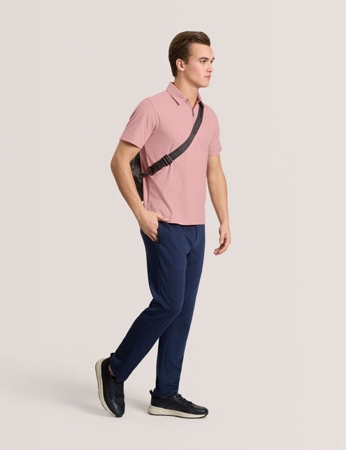 RIB ZIP POLO | PL-PINK