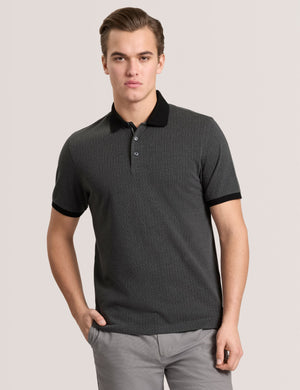 JACQUARD POLO | BLACK