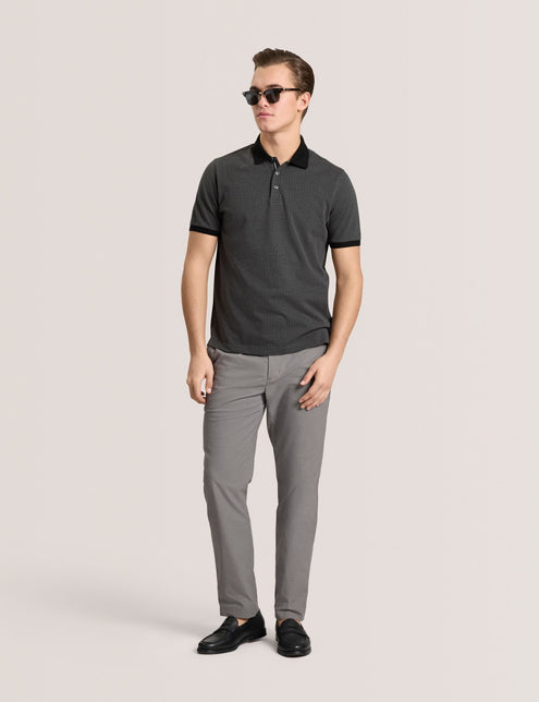 JACQUARD POLO | BLACK